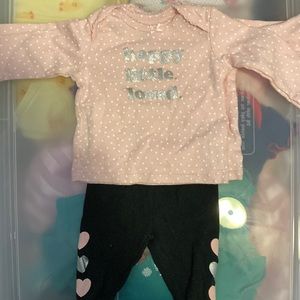 Carters long sleeve heart set size NB